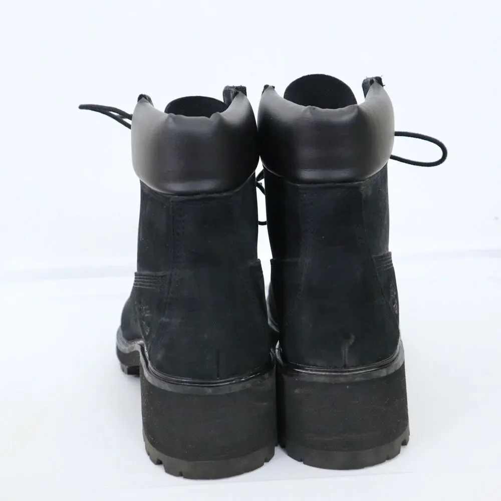 Timberland Womens Size 9.5 Kinsley Ankle Boots Black Suede Waterproof Lug Sole - Picture 4 of 7